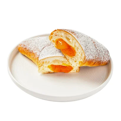 Sweet bread (bulki) with apricote jam